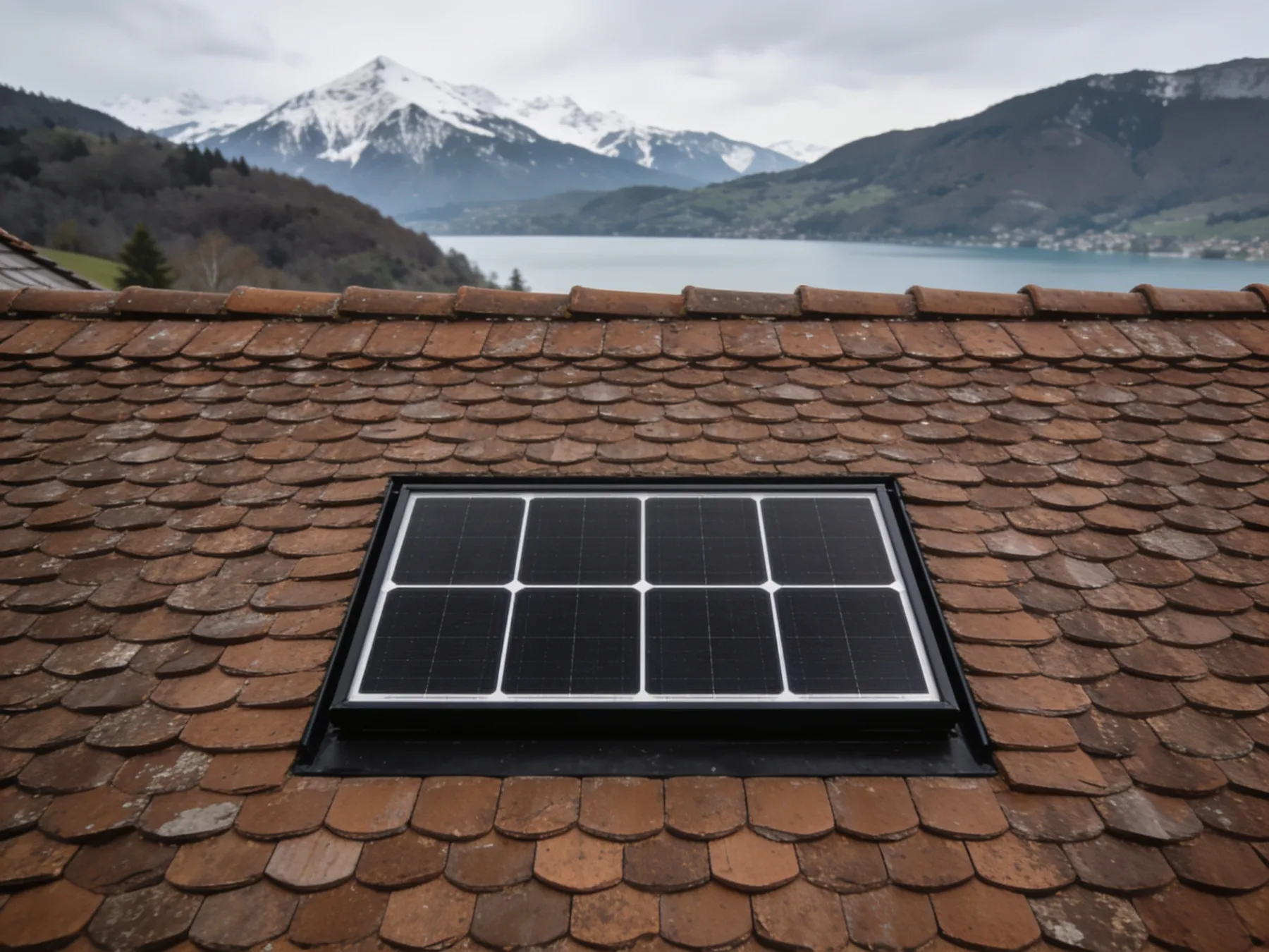 Intégration 3 kWc sur tuiles écaille, Annecy